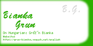 bianka grun business card